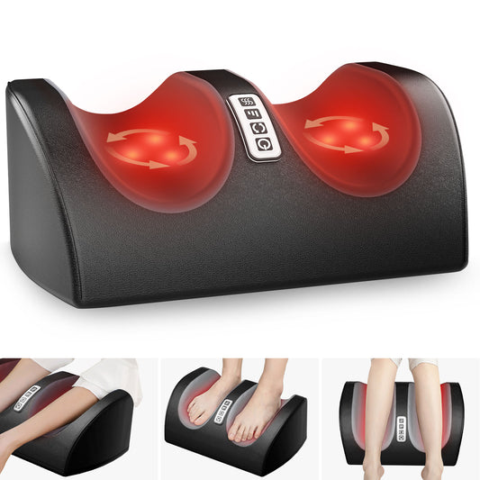 LAOBEN Shiatsu Foot Massager Machine with Heat, Foot and Calf Massager with Massage Roller, Deep Tissue Massager, Gifts for Women & Men
