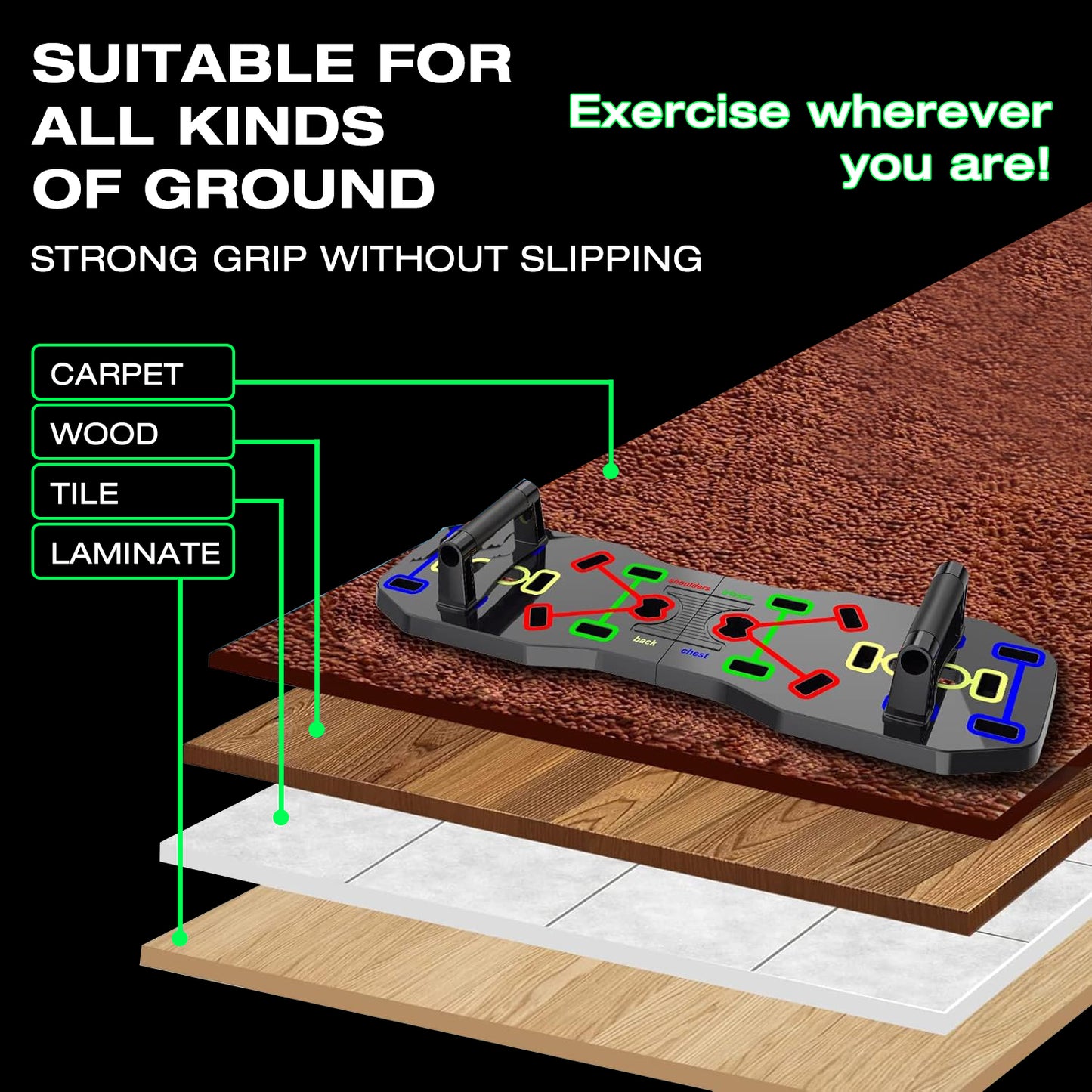 Push Up Board, Home Gym, Portable Exercise Equipment, Foldable Push-up Strength Training Stand, Chest Muscle Exercise Professional Equipment