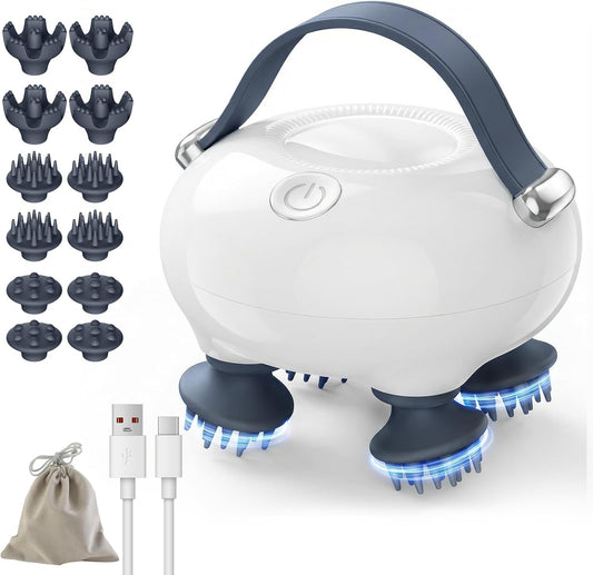 Electric Head Scalp Massager, Rechargeable Scalp Massager